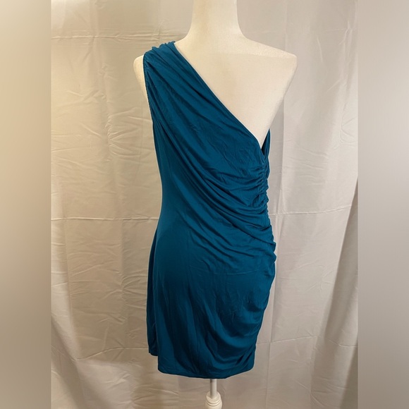 A New Day One Shoulder Dress Size XL Teal - Picture 6 of 9